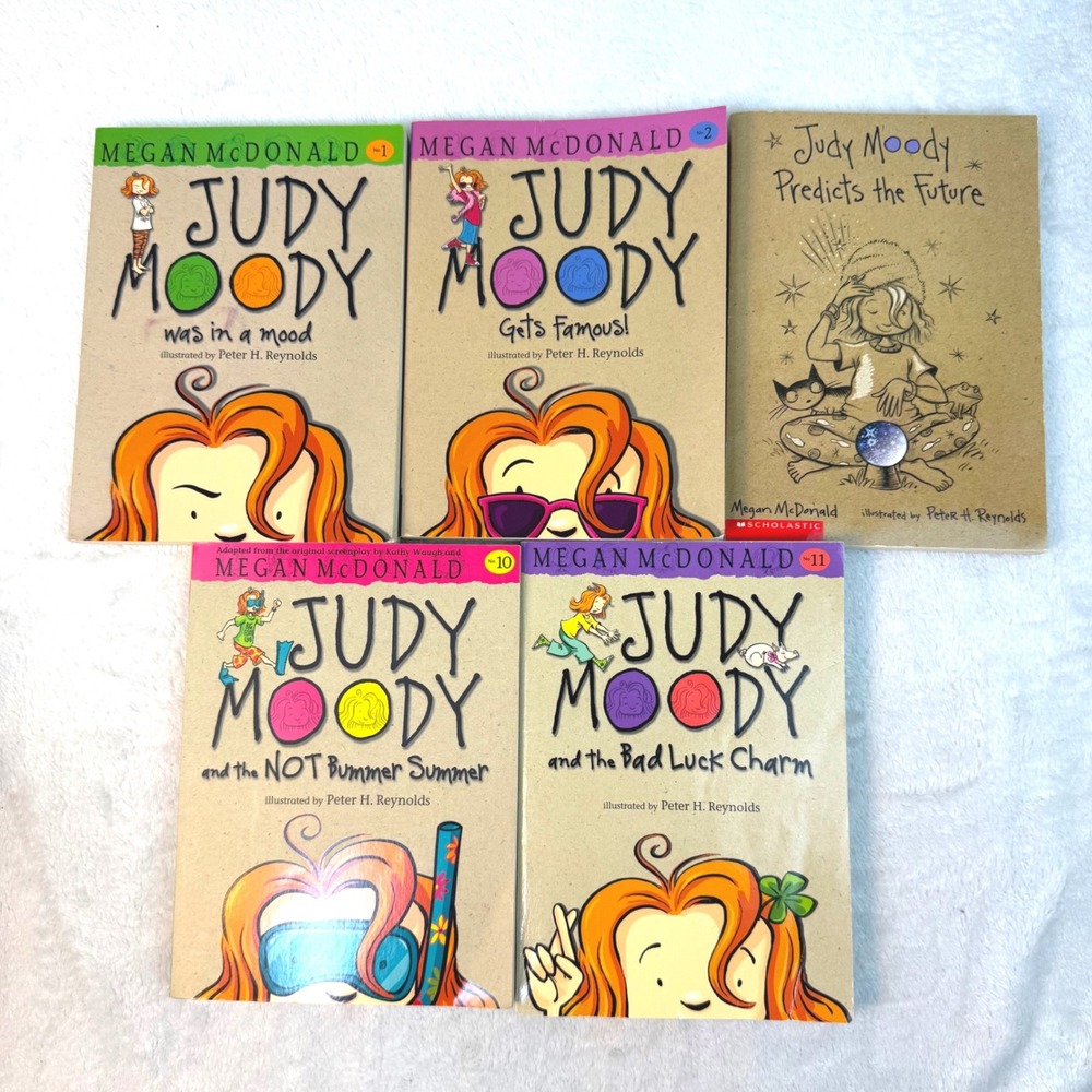 Judy Moody Book Lot 5 Megan McDonald Was in a Mood Gets Famous Bummer Summer